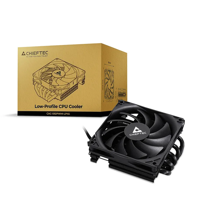 Chieftec CAC-S92PWM-LP45, 92 mm Low-profile CPU Cooler, Black