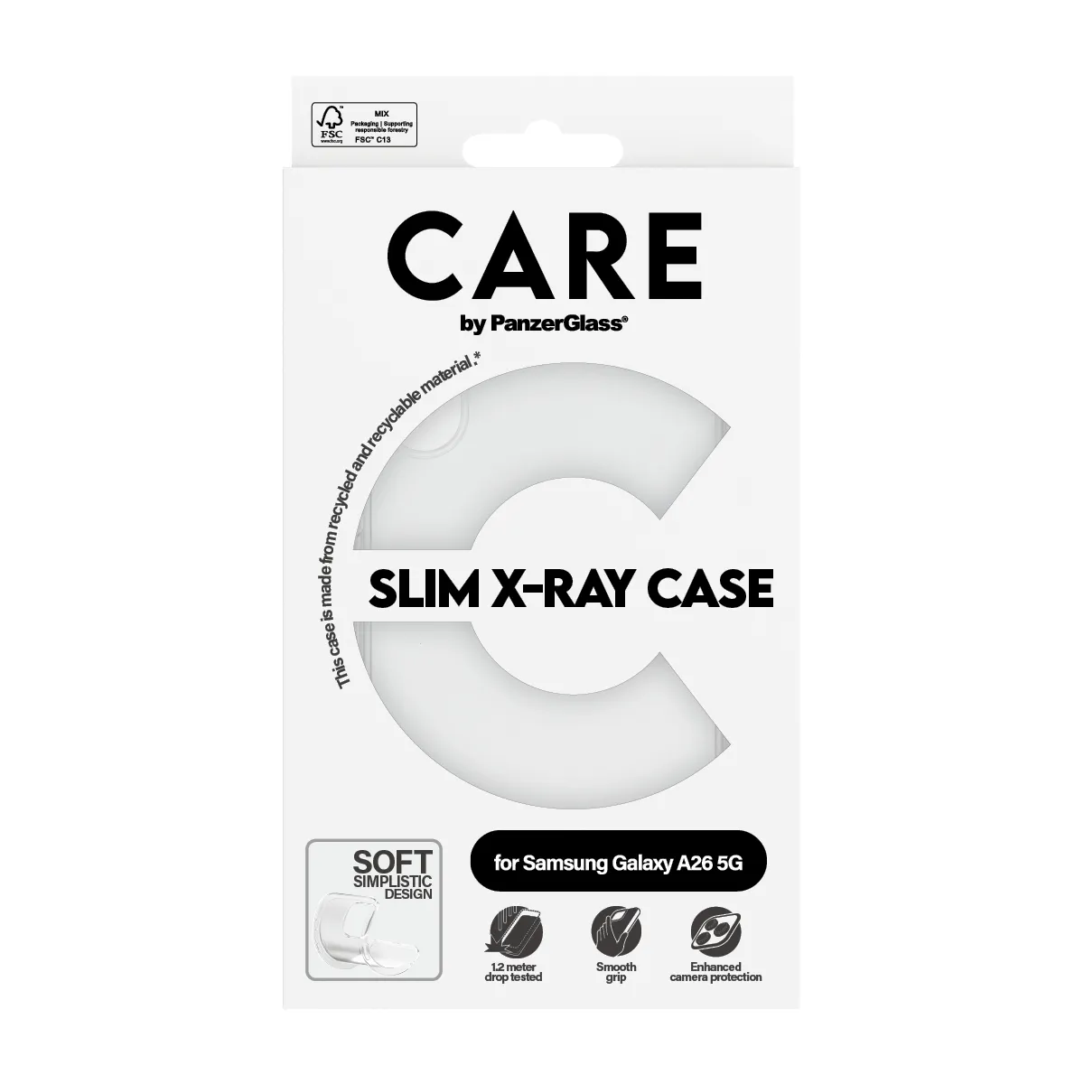 PanzerGlass CARE X-Ray fodral f&ouml;r Galaxy A26, transparent