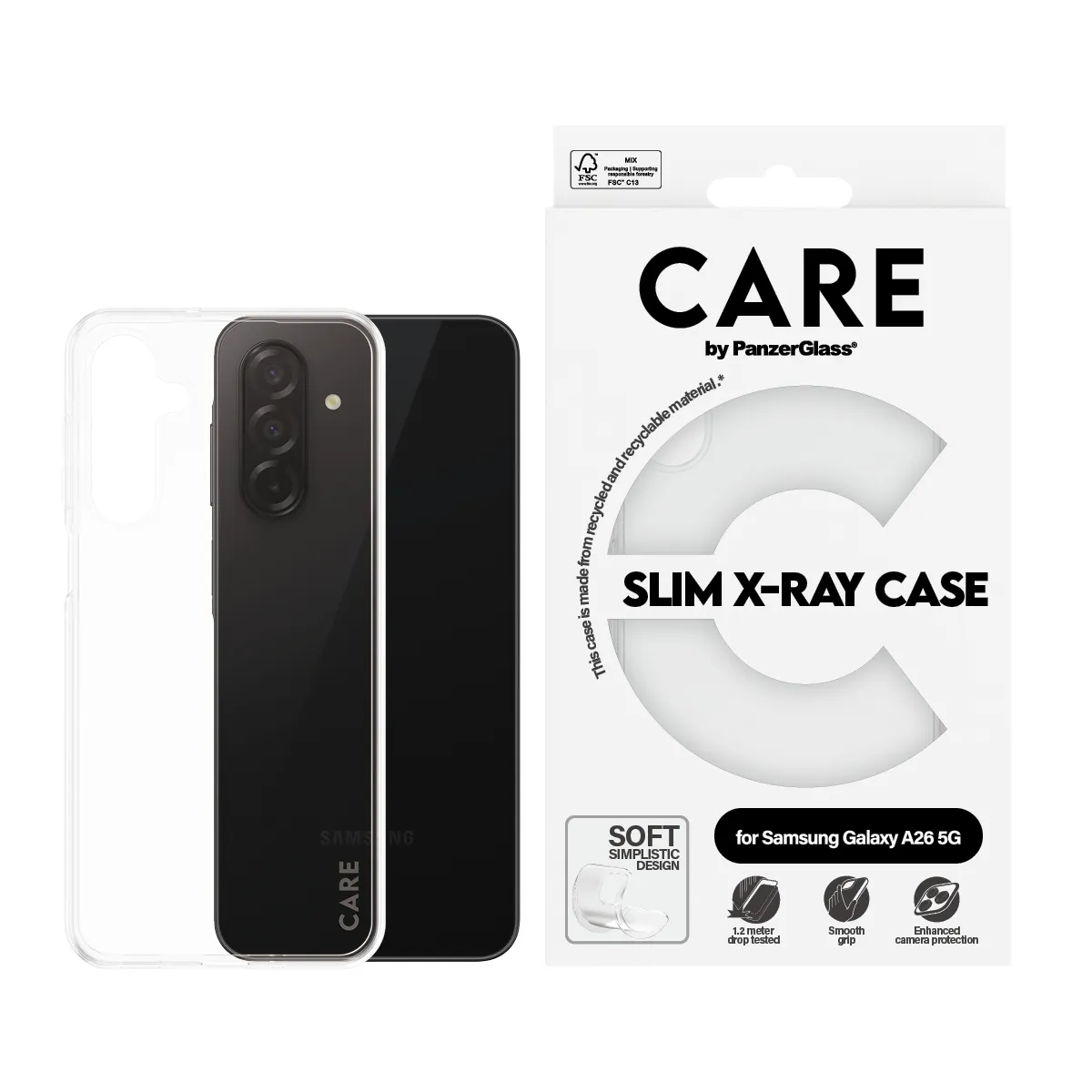 PanzerGlass CARE X-Ray fodral f&ouml;r Galaxy A26, transparent