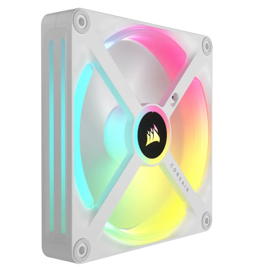 Corsair iCUE LINK QX140, RGB, PWM, 140mm - chassi fläkt, vit, starter kit