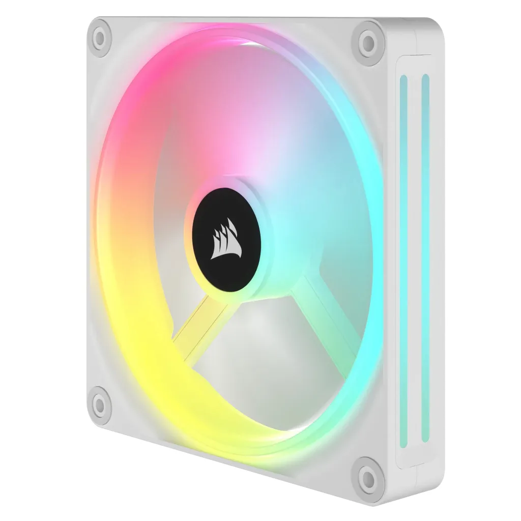 Corsair iCUE LINK QX140, RGB, PWM, 140mm - chassi fläkt, vit, starter kit