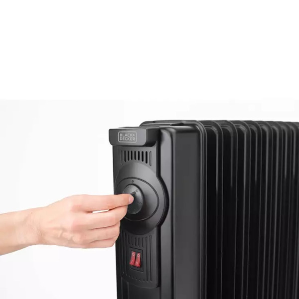 Black+Decker - oil heater, black 1500W