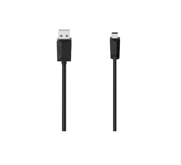 Hama Mini USB cable, 1.5 m, Black