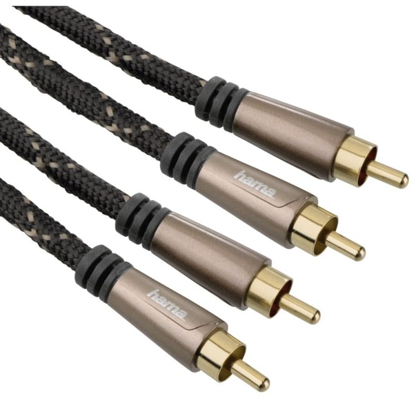Hama 2x RCA audio cable, 1.5 m, Black