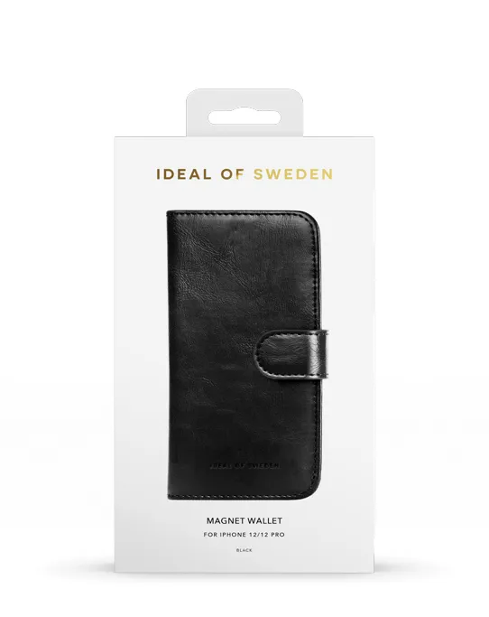 iDeal of Sweden Magnet Wallet+, iPhone 12 / 12 Pro -suojakotelo, Musta