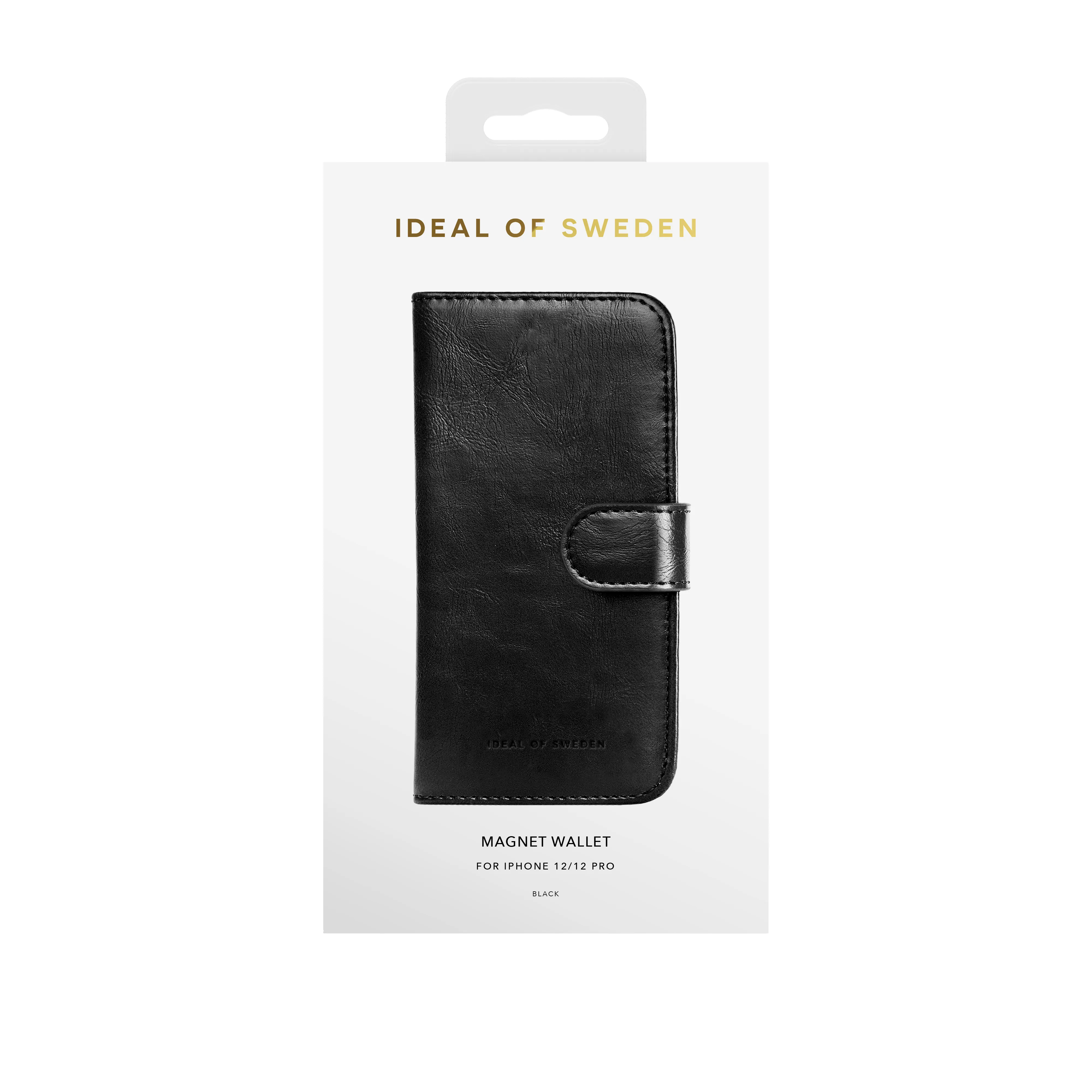 iDeal of Sweden Magnet Wallet+, iPhone 12 / 12 Pro -suojakotelo, Musta