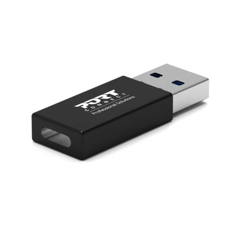 PORT Designs USB-A till USB-C-adapter, 2-pack, svart