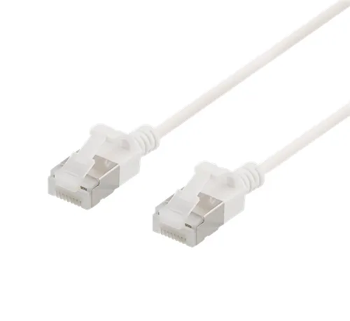 Deltaco Cat6a U/FTP RJ45 0.3m Network Cable, White