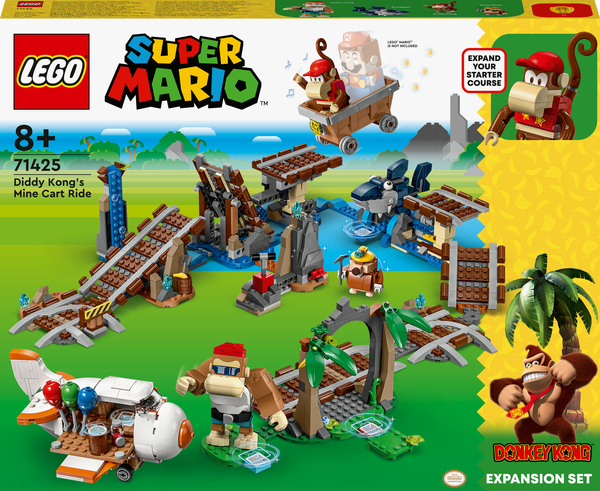 Lego Super Mario Diddy Kongin kaivosvaunurata ‑laajennussarja 71425