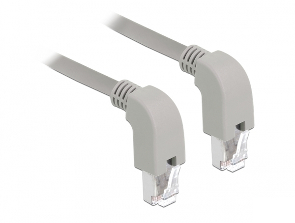Delock Network cable RJ45 Cat.5e SF/UTP downwar / downward angled 2m