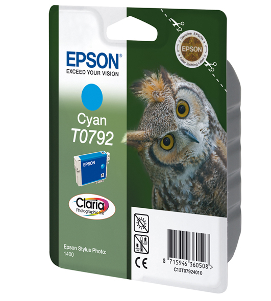 EPSON CYAN T0792 CLARIA PHOTO INK