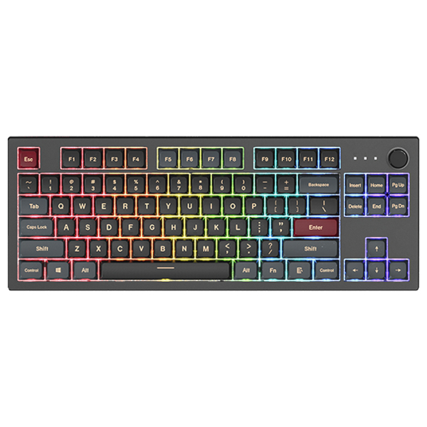 Montech MKey TKL Darkness Gateron G Pro 2.0 Brown - gaming keyboard, black/red