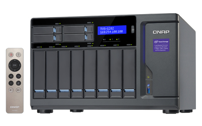 QNAP TVS-1282-i3-8G 12-Bay TurboNAS SATA 6G i3-6100 3.7GHz 8GB RAM 4-LAN 10G-ready iSCSI RAID 0 1 5 6 10 5+spare 6+spare 10+spare