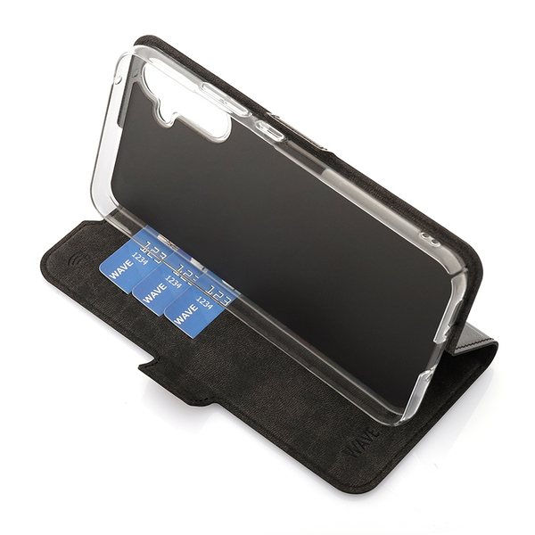 Wave Book Case, Samsung Galaxy A34 5G, Musta