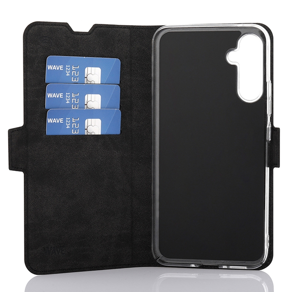 Wave Book Case, Samsung Galaxy A34 5G, Musta