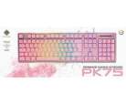 DELTACO GAMING PK75 RGB Ergonomic Gaming Keyboard, Membrane, Pink