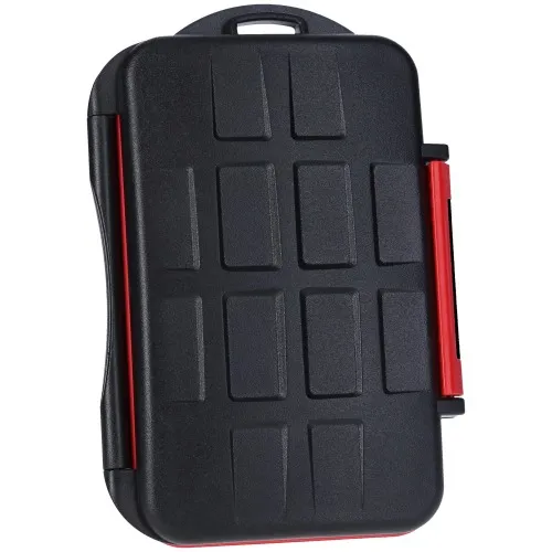 Rollei SD card case, Black, Red