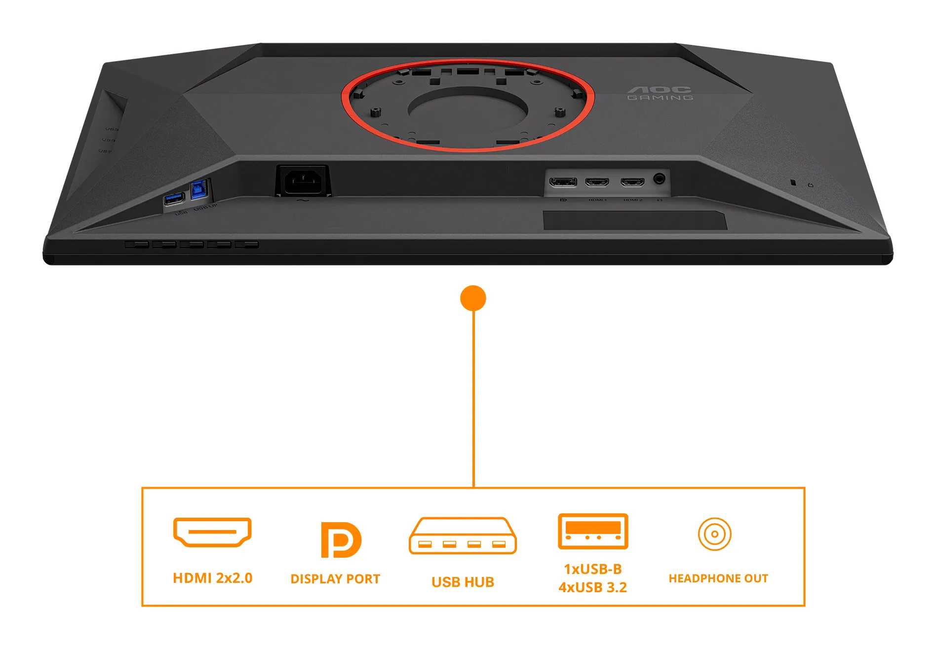 AOC 25G4KUR 24.5" Full HD, Fast IPS 420Hz gamingsk&auml;rm med USB hub