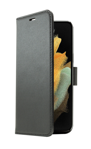 Screenor Smart, Galaxy S21 Ultra - Wallet Case, Black