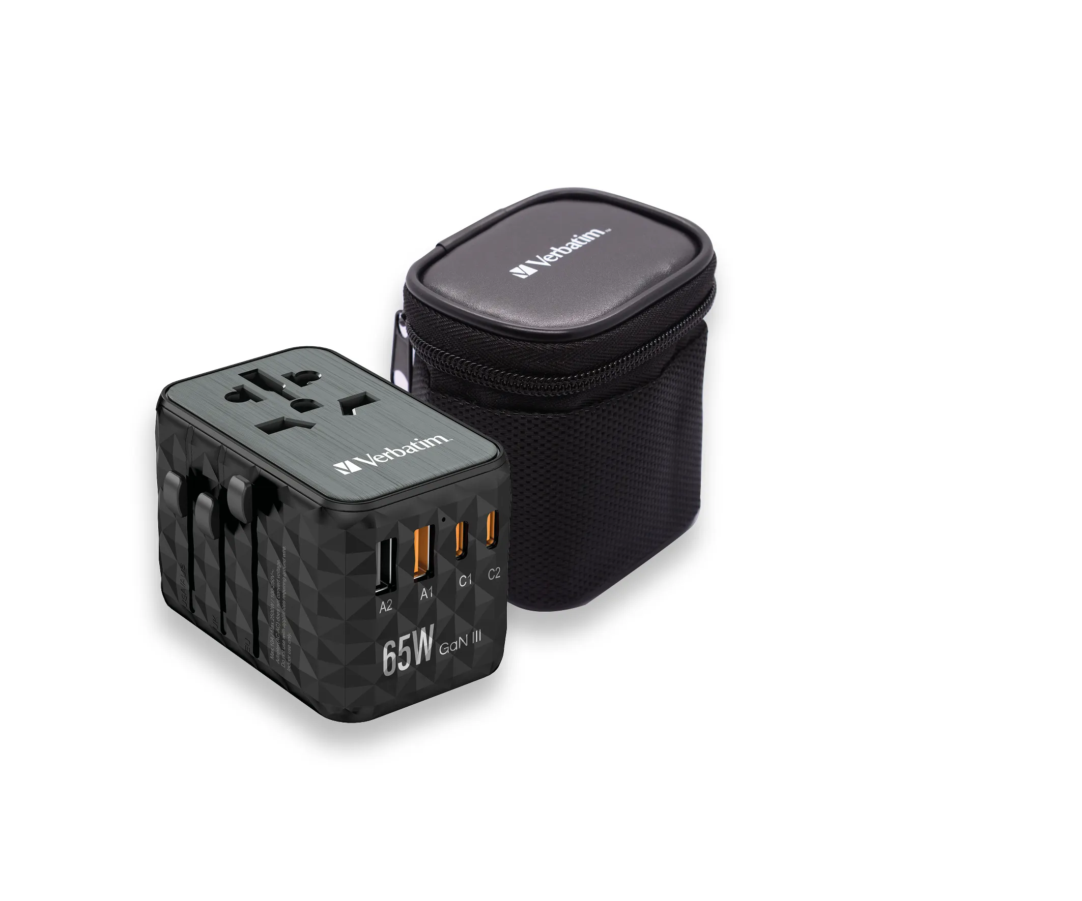 Verbatim UTA-05 GaN III Universal Travel Adapter 2 x USB-C PD -laturi