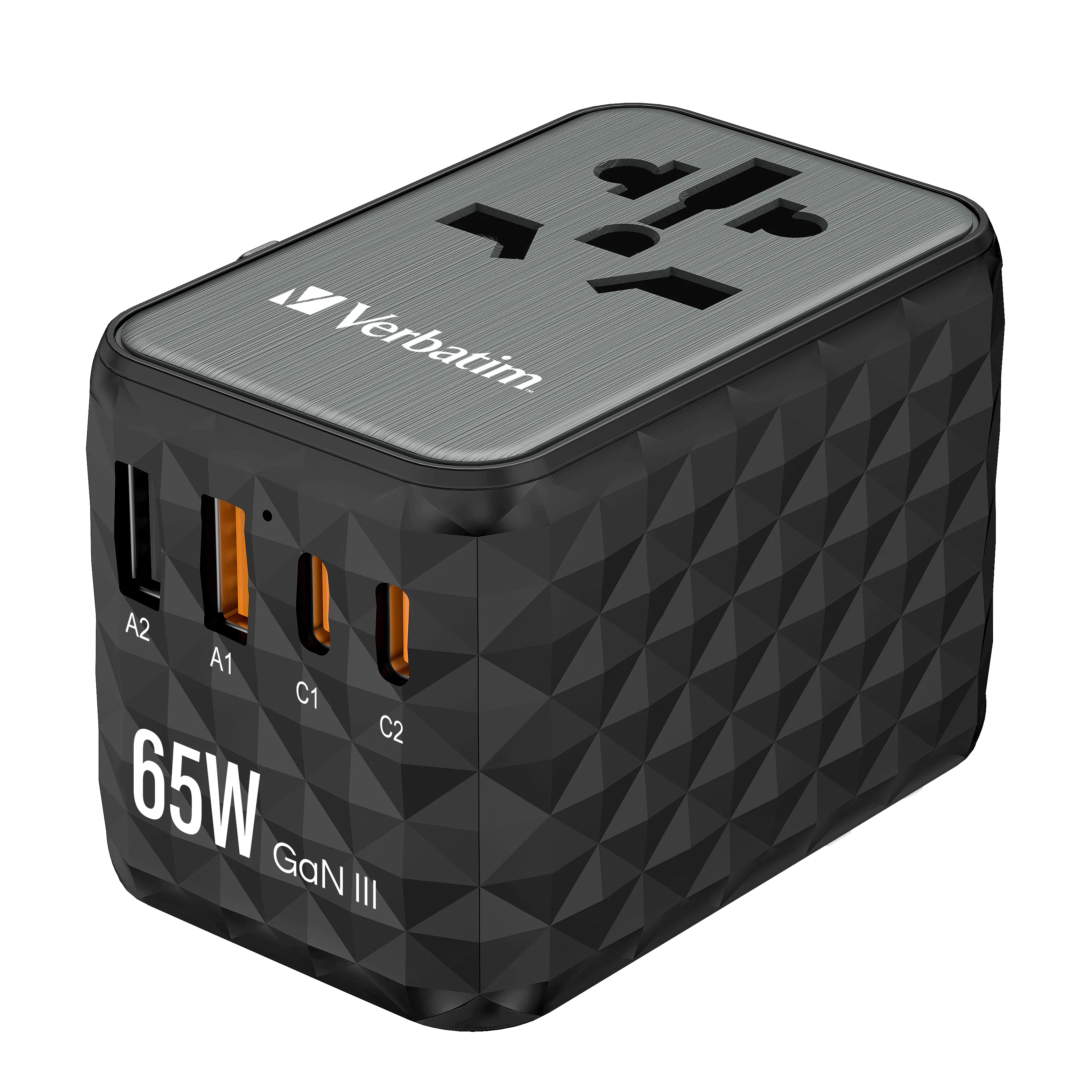 Verbatim UTA-05 GaN III Universal Travel Adapter 2 x USB-C PD -laturi