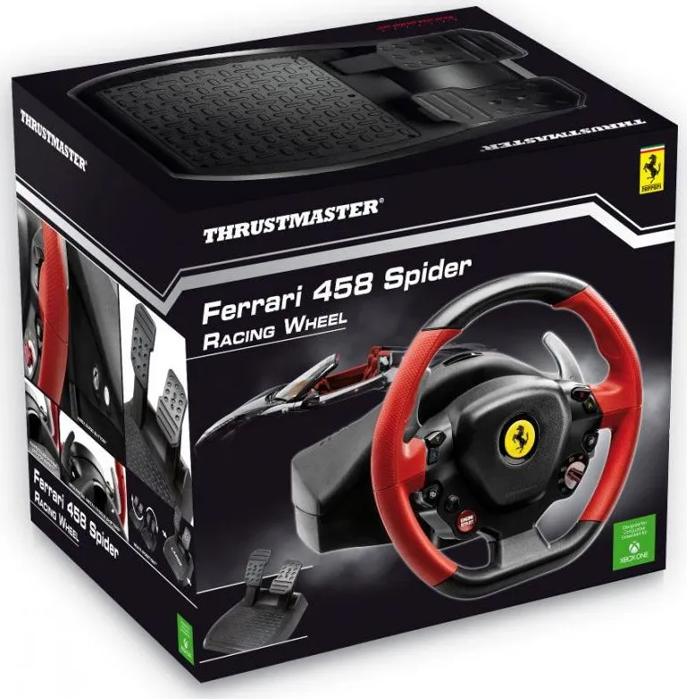 Thrustmaster Ferrari 458 Spider -rattiohjain + polkimet, Xbox