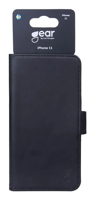 GEAR Wallet, iPhone 11 - pl&aring;nboksfodral, Svart