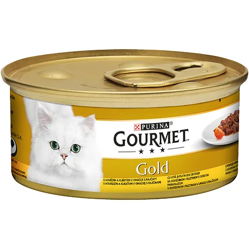 Purina Gourmet Gold Casserole Beef and Chicken, Kissan m&auml;rk&auml;ruoka, Adult, 85 g