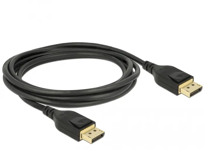 De-Lock DisplayPort – DisplayPort 1.4 -kaapeli, 5 m, Musta