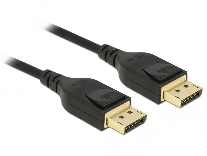 De-Lock DisplayPort – DisplayPort 1.4 -kaapeli, 5 m, Musta