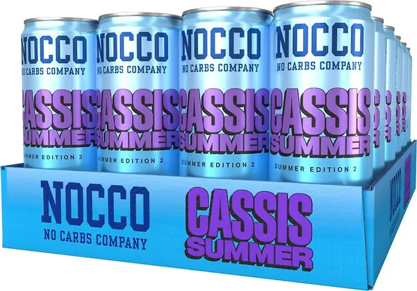 NOCCO BCAA Cassis Summer -energiajuoma 330 ml 24-pack