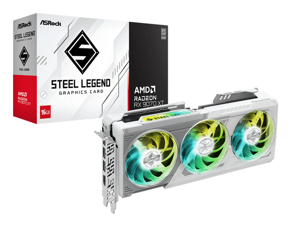 ASRock Radeon RX 9070 XT Steel Legend 16 GB - grafikkort