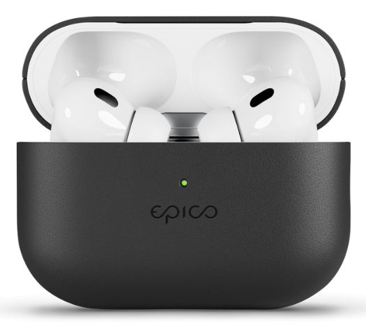 Epico Leather Case, AirPods Pro (2nd Gen) - Case, Black