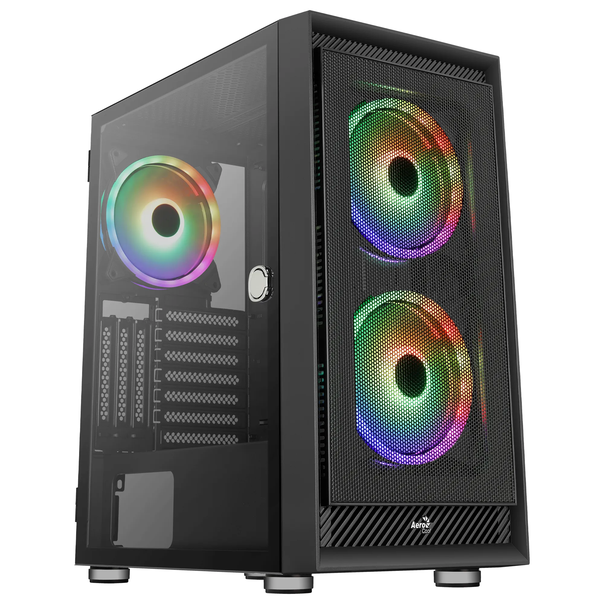 AeroCool Graphite V3 Midi-Tower Case with RGB lighting, Black