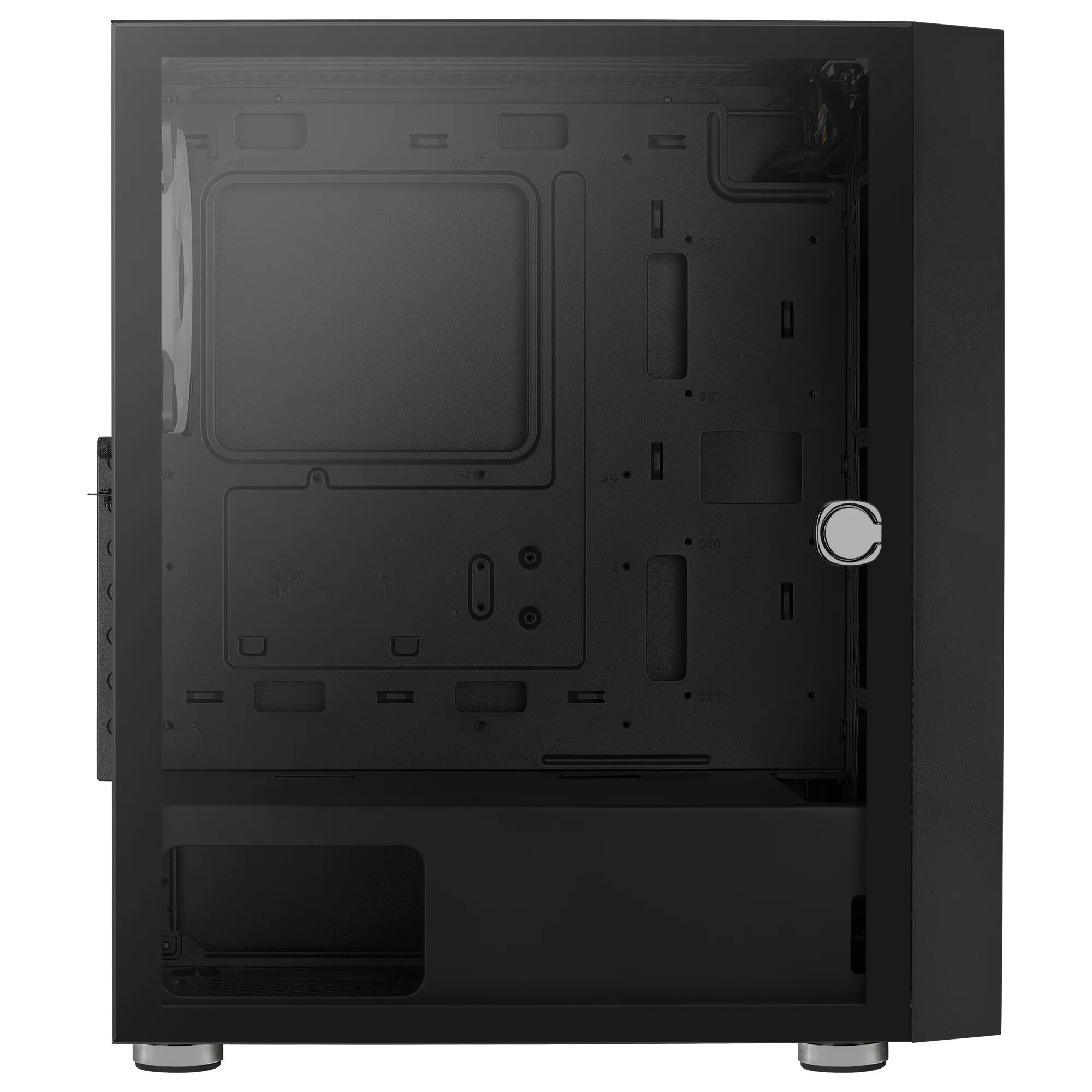 AeroCool Graphite V3 Midi-Tower Case with RGB lighting, Black