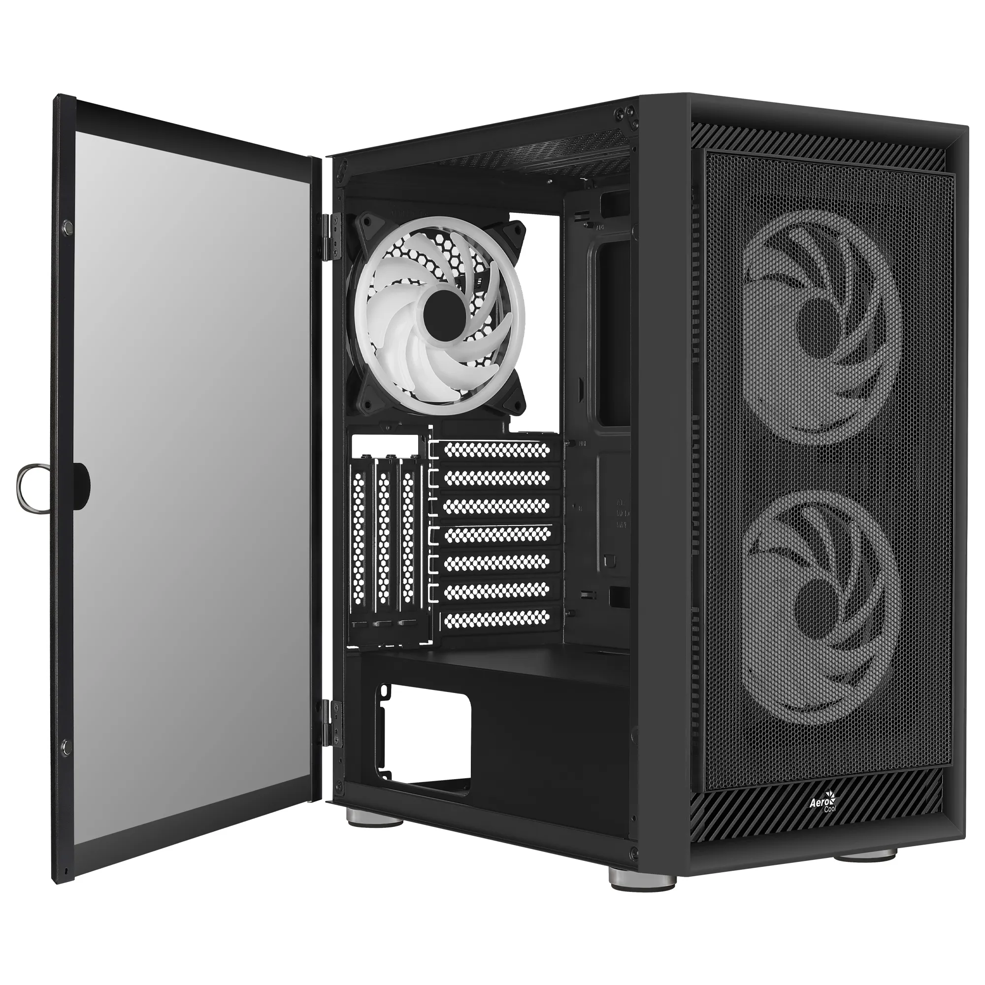 AeroCool Graphite V3 Midi-Tower Case with RGB lighting, Black