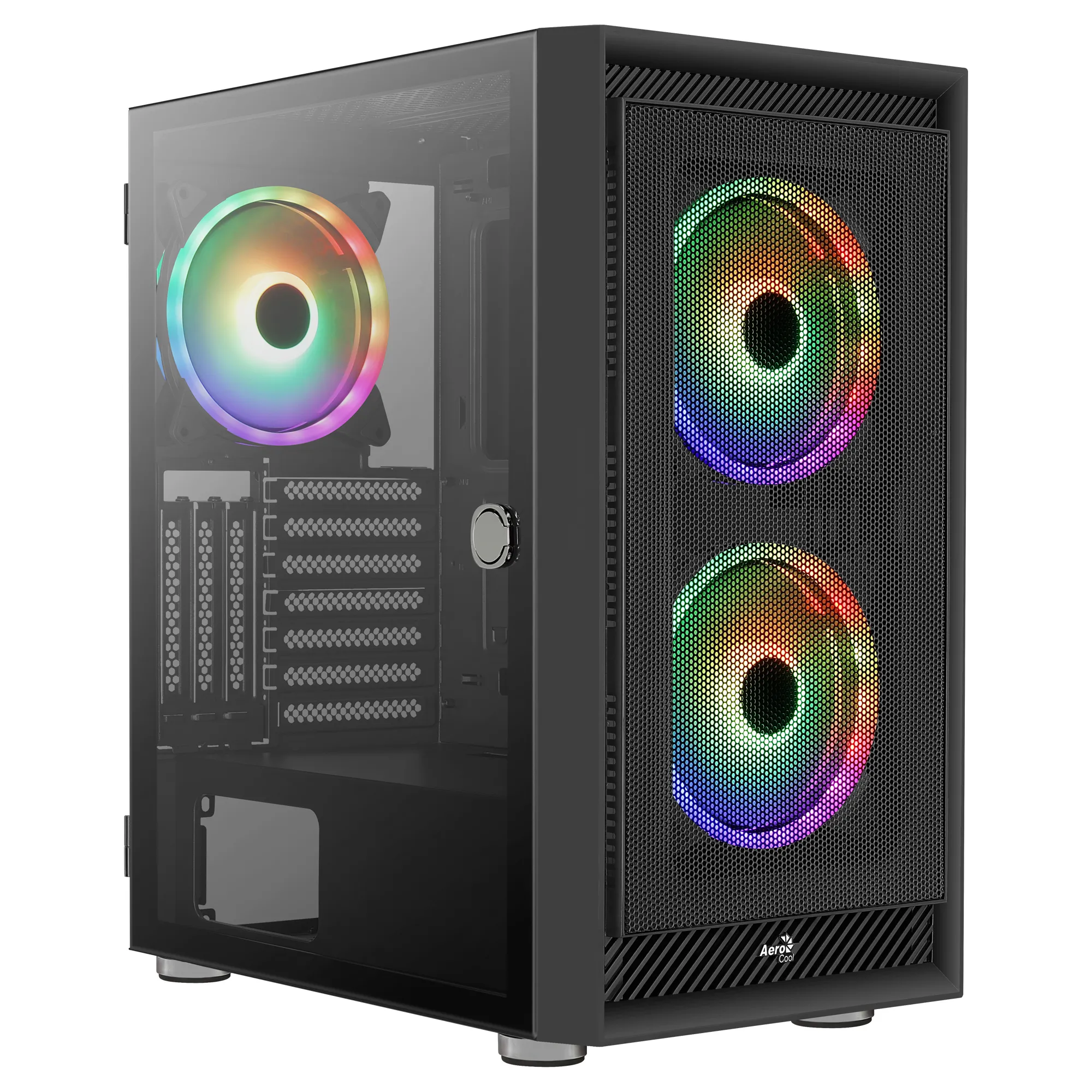 AeroCool Graphite V3 Midi-Tower Case with RGB lighting, Black