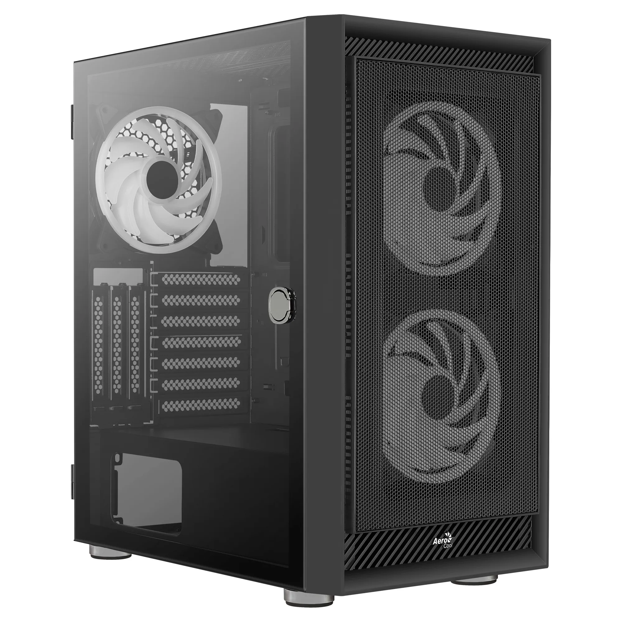 AeroCool Graphite V3 Midi-Tower Case with RGB lighting, Black