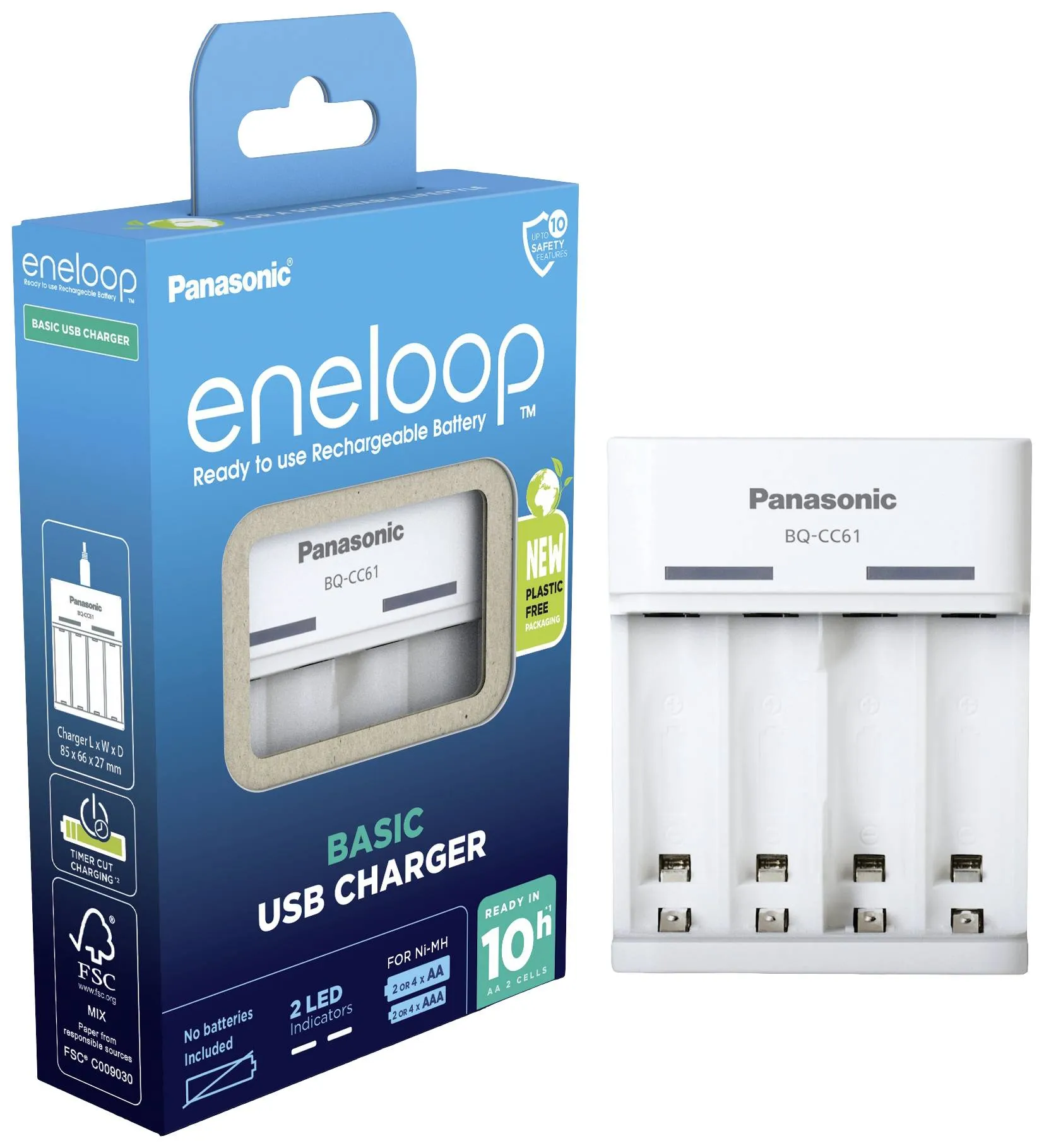 Panasonic Eneloop BQ-CC61USB USB AA / AAA laturi