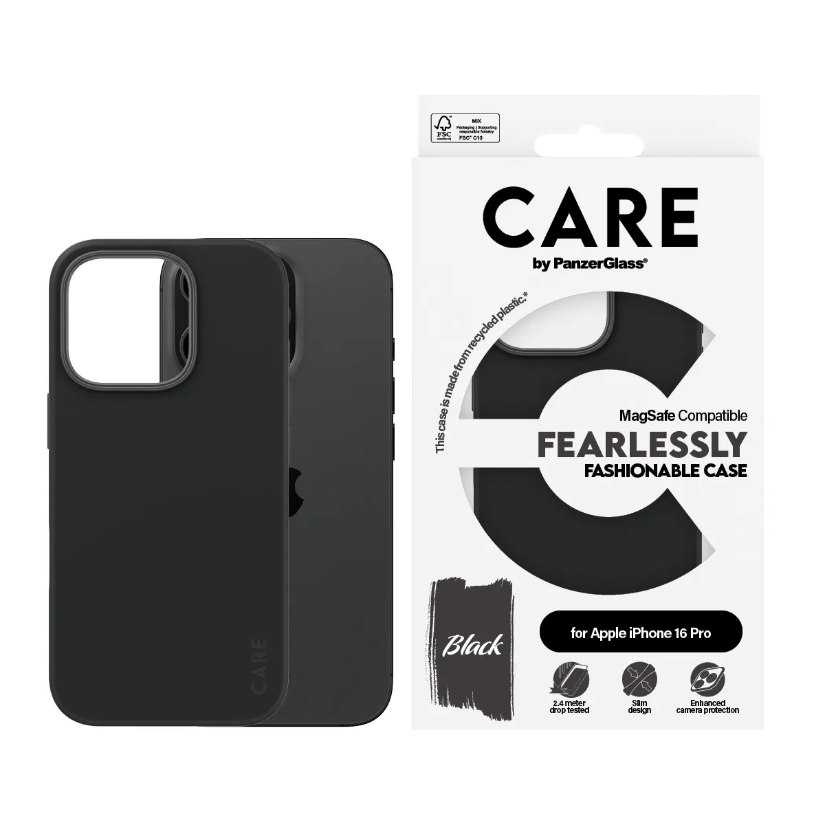 Care by PanzerGlass iPhone 16 Pro MagSafe Urban Combat skal, Svart