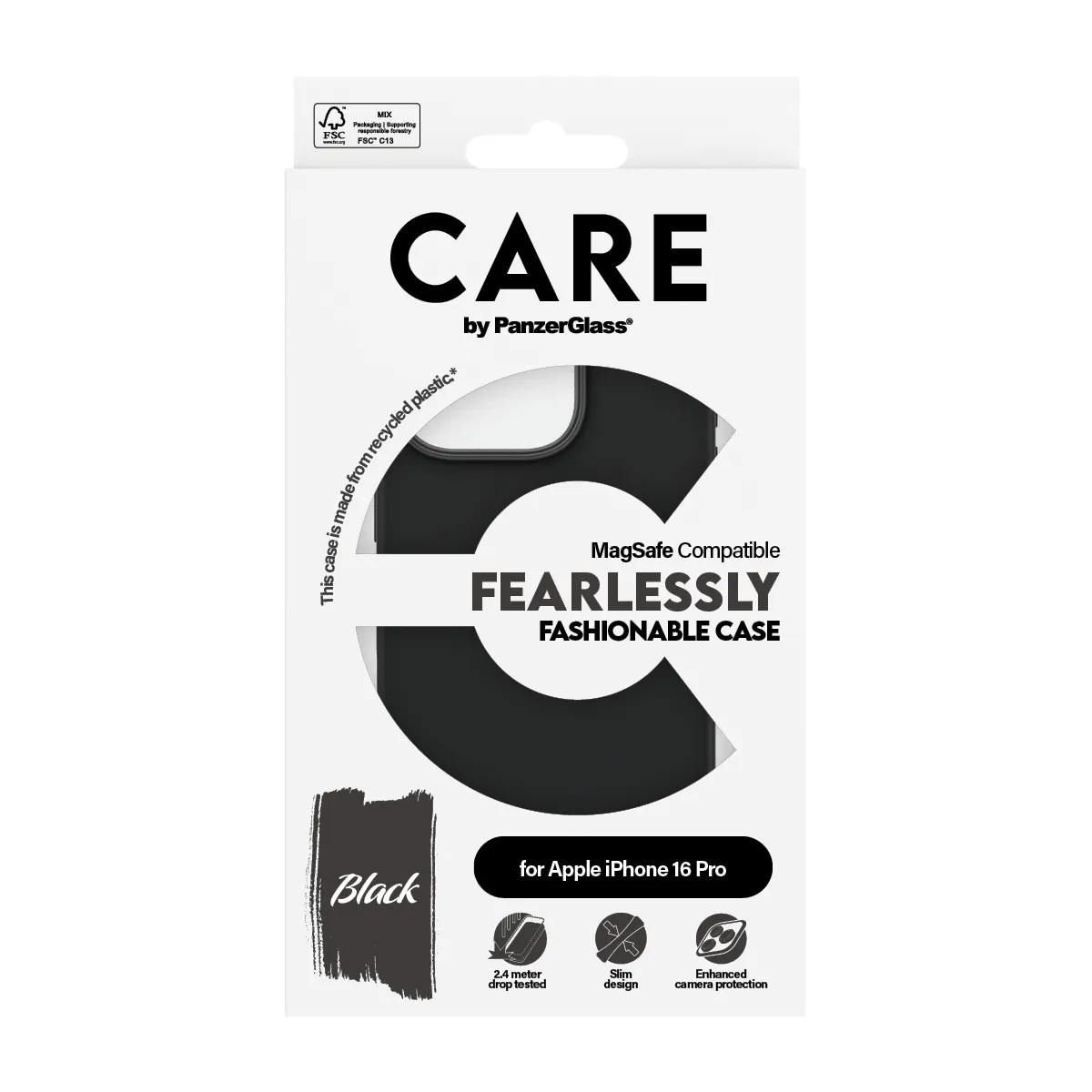 Care by PanzerGlass iPhone 16 Pro MagSafe Urban Combat skal, Svart
