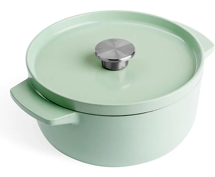 KitchenAid Gjutj&auml;rnsgryta med lock 22 cm 3.3 L Gr&ouml;n