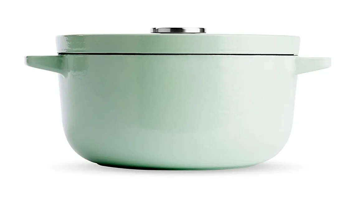 KitchenAid Gjutj&auml;rnsgryta med lock 22 cm 3.3 L Gr&ouml;n