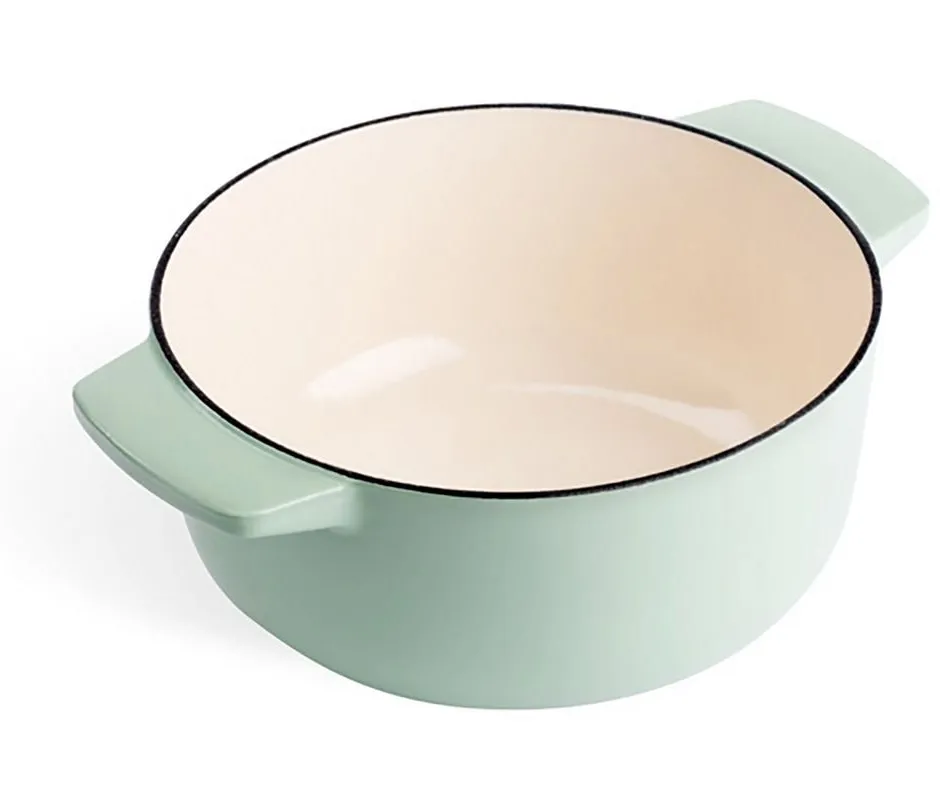 KitchenAid Gjutj&auml;rnsgryta med lock 22 cm 3.3 L Gr&ouml;n