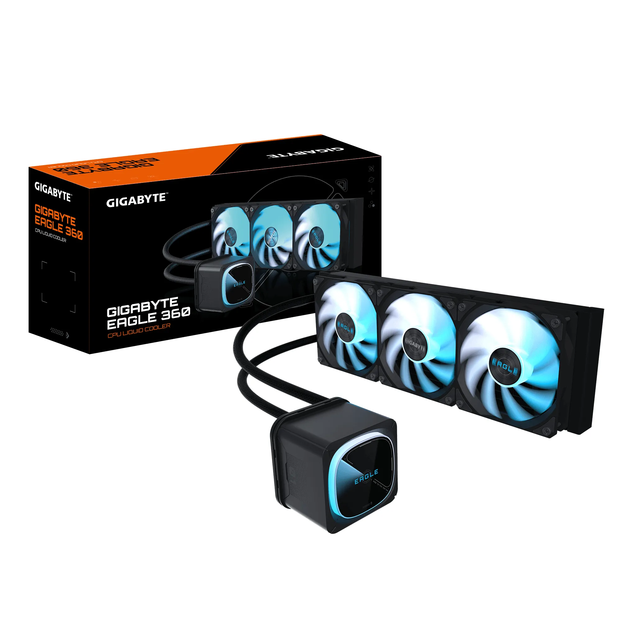 GIGABYTE EAGLE 360 ARGB v&auml;tskekylare, svart
