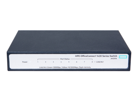 HPE OfficeConnect 1420 8G - Kytkin - hallitsematon - 8 x 10/100/1000 - ty&ouml;p&ouml;yt&auml;