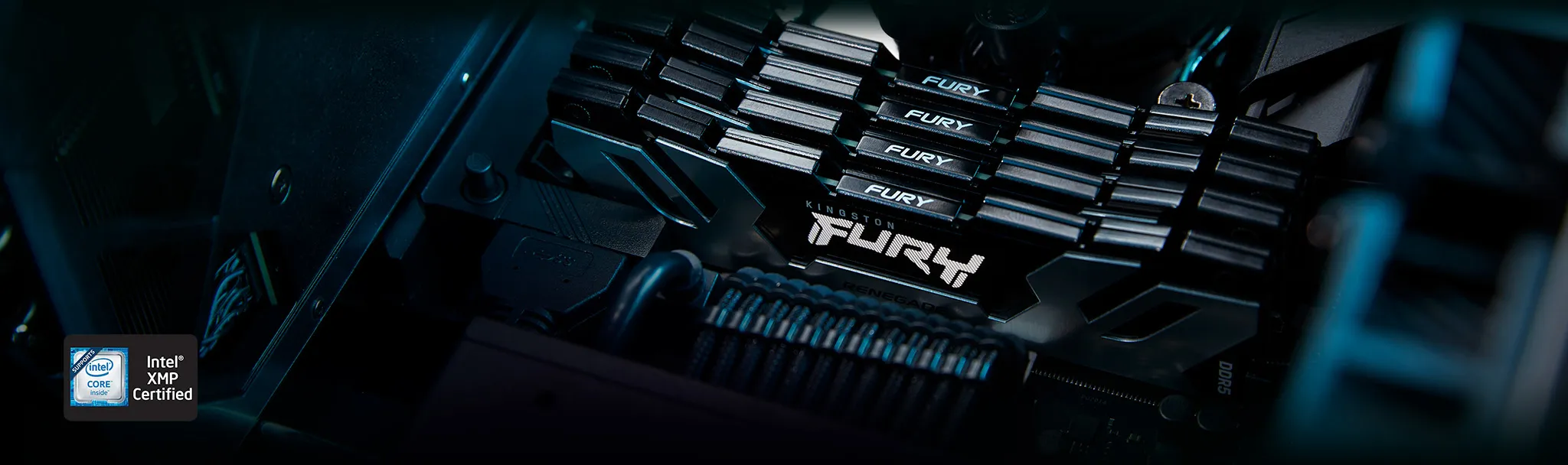 Kingston FURY Renegade 24 Gt (1 x 24 Gt) DDR5 8000 MHz, CL38 -muisti, musta/hopea (XMP)