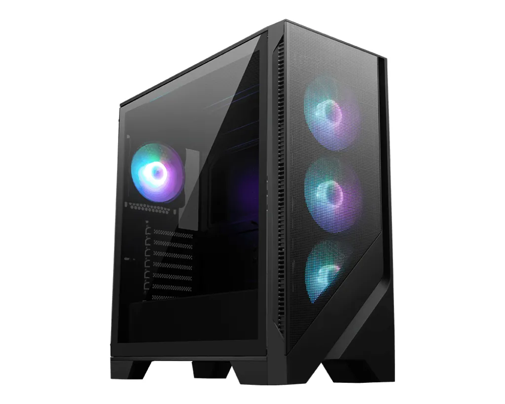 MSI MAG FORGE 321R AIRFLOW Tårn ATX Ingen strømforsyning Sort