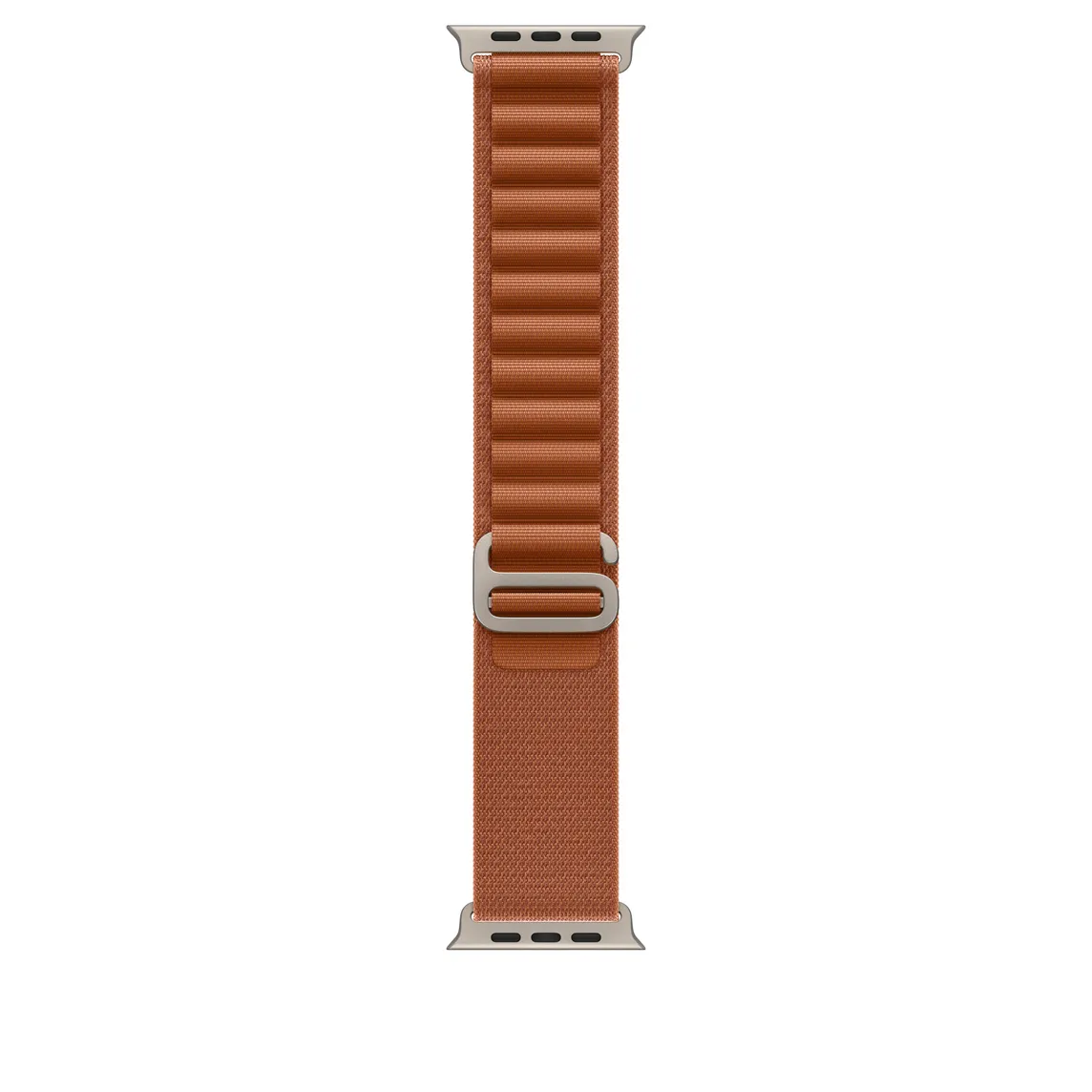Apple Watch 49 mm Alpine Loop, Terra Cotta, Medium, Natural Titanium Finish