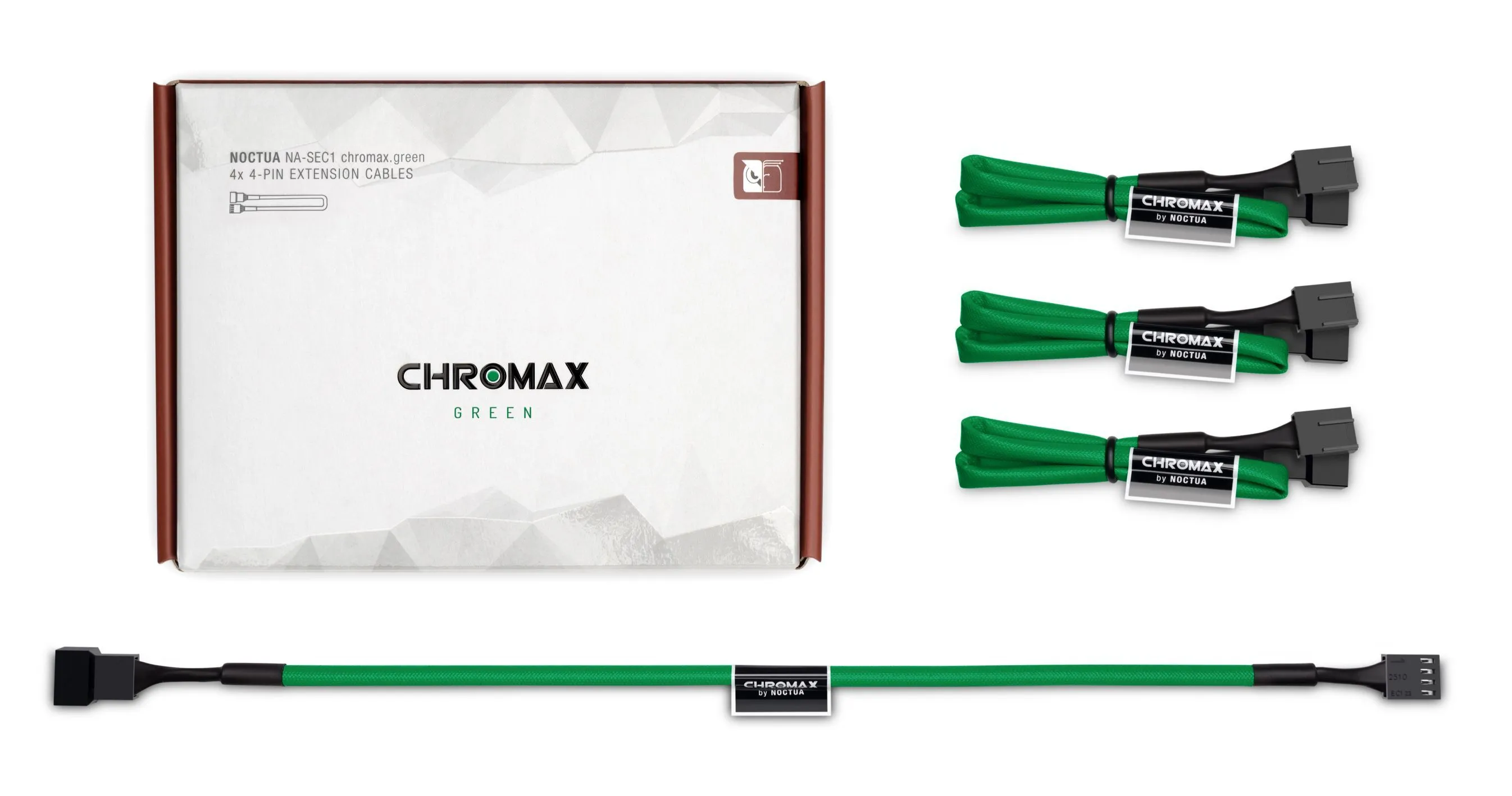 Noctua NA-SEC1 chromax.green - Extension cable set, green/black